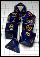 Dice : Dice - Dice Sets - QMay Blue Dark Glitter with Yellow Numerals - Amazon 2023
